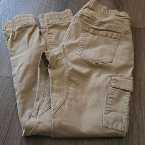 Juniors Tan Cargo Joggers